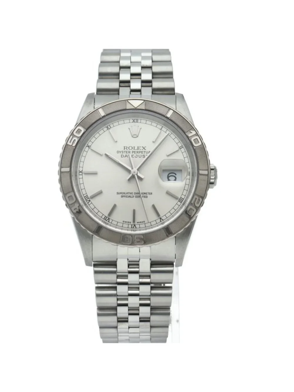 Rolex Datejust Watch Jubilee Thunderbird Box 18k White Gold